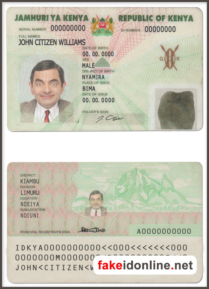 Kenya ID Card PSD Template
